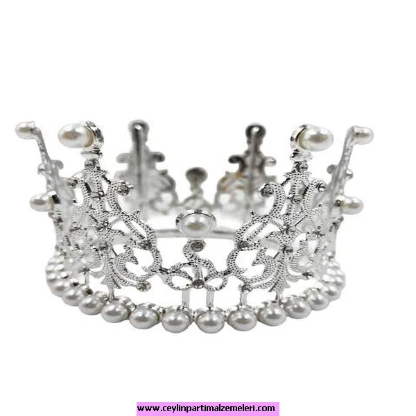 İncili Lüks 11 Cm Tam Tur Taç